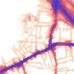 Daytime road noise heatmap for SE10 0AB