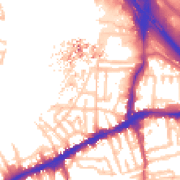 Daytime road noise heatmap for SE10 0AD