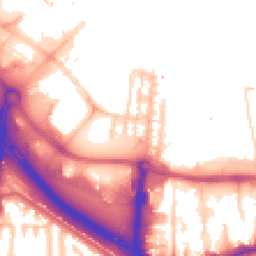 Daytime road noise heatmap for SE10 0AF