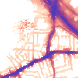 Daytime road noise heatmap for SE10 0AH