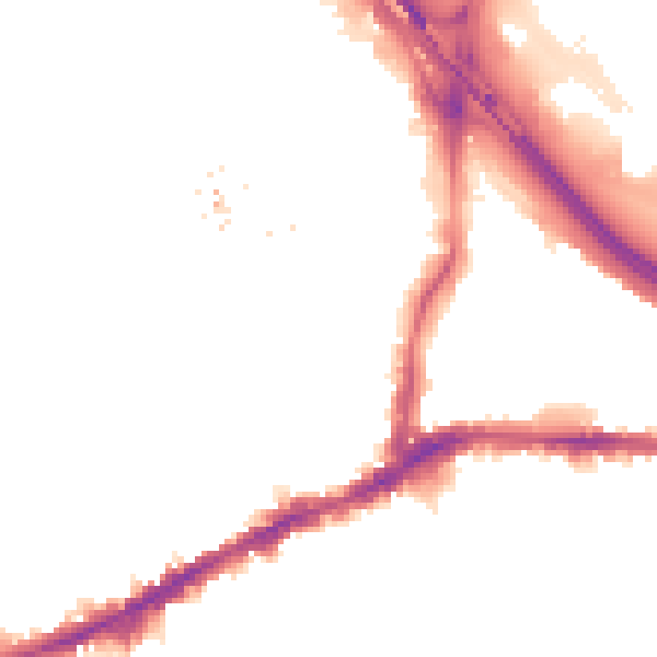 Night-time road noise heatmap for SE10 0AH