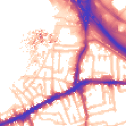 Daytime road noise heatmap for SE10 0AJ