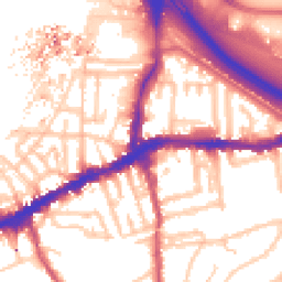 Daytime road noise heatmap for SE10 0AN