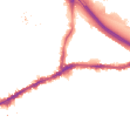 Night-time road noise heatmap for SE10 0AN