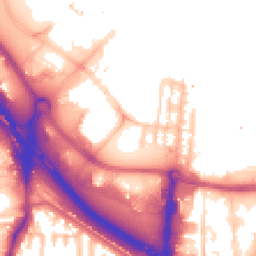Daytime road noise heatmap for SE10 0AU