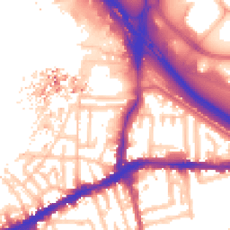 Daytime road noise heatmap for SE10 0AW