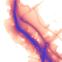 Daytime road noise heatmap for SE10 0BF
