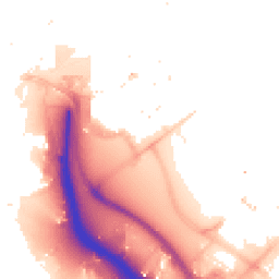 Daytime road noise heatmap for SE10 0BN
