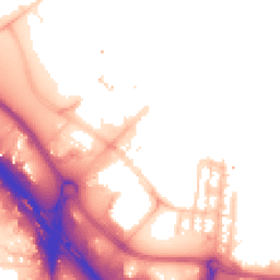 Daytime road noise heatmap for SE10 0BU