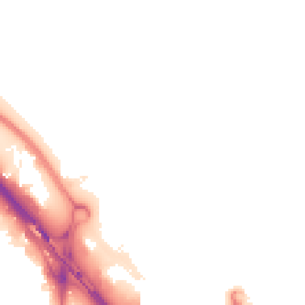 Night-time road noise heatmap for SE10 0BY