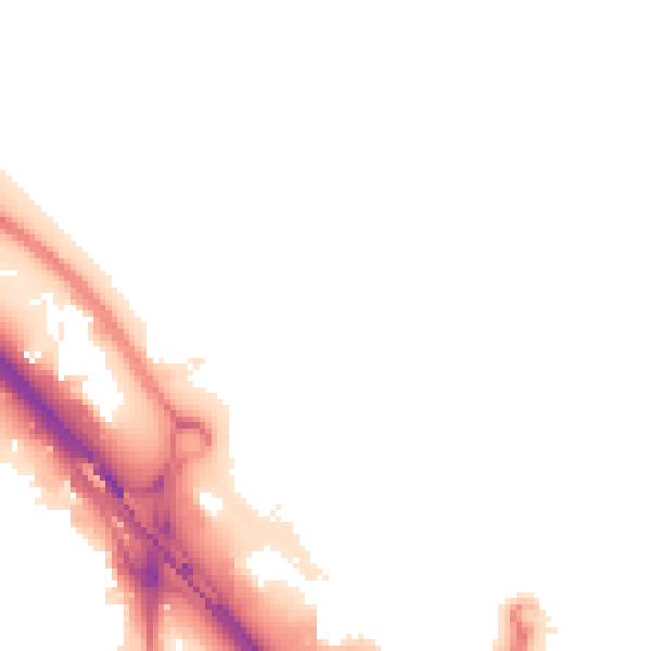 Night-time road noise heatmap for SE10 0BZ