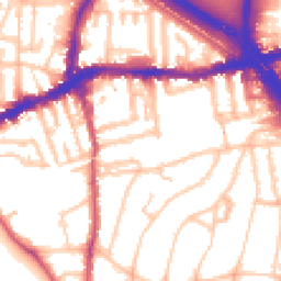 Daytime road noise heatmap for SE10 0DB