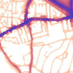 Daytime road noise heatmap for SE10 0DD
