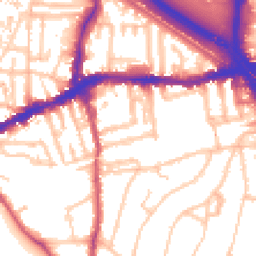 Daytime road noise heatmap for SE10 0DF