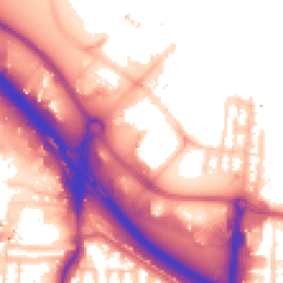 Daytime road noise heatmap for SE10 0DN