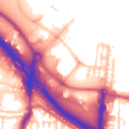Daytime road noise heatmap for SE10 0DQ