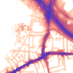 Daytime road noise heatmap for SE10 0EG