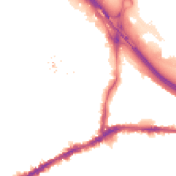 Night-time road noise heatmap for SE10 0EG