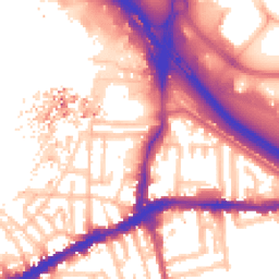 Daytime road noise heatmap for SE10 0EP