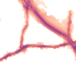 Night-time road noise heatmap for SE10 0HW