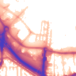 Daytime road noise heatmap for SE10 0JN