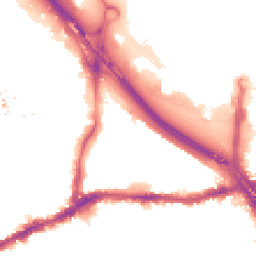 Night-time road noise heatmap for SE10 0JP