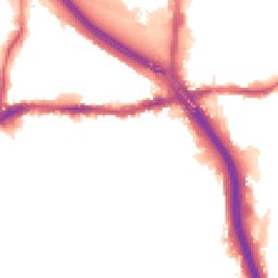 Night-time road noise heatmap for SE10 0LD