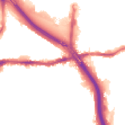 Night-time road noise heatmap for SE10 0LP