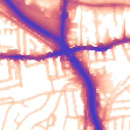 Daytime road noise heatmap for SE10 0LQ