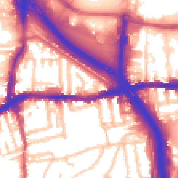Daytime road noise heatmap for SE10 0RP