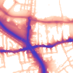 Daytime road noise heatmap for SE10 0RQ