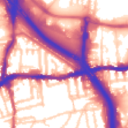 Daytime road noise heatmap for SE10 0RX