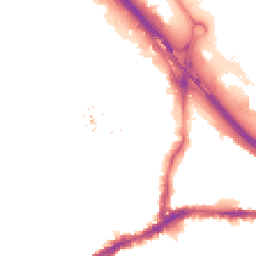 Night-time road noise heatmap for SE10 0UT