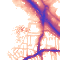 Daytime road noise heatmap for SE10 0UU