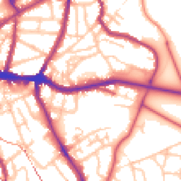Daytime road noise heatmap for SE10 8AF