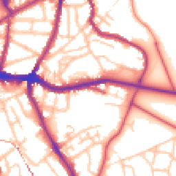 Daytime road noise heatmap for SE10 8AG