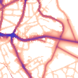 Daytime road noise heatmap for SE10 8AH