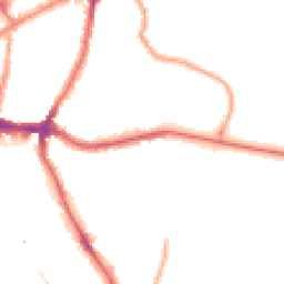 Night-time road noise heatmap for SE10 8AH