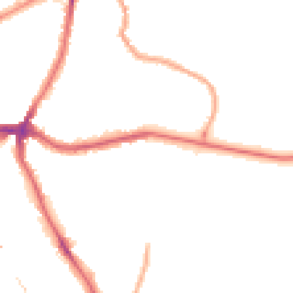 Night-time road noise heatmap for SE10 8AN