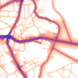 Daytime road noise heatmap for SE10 8AY