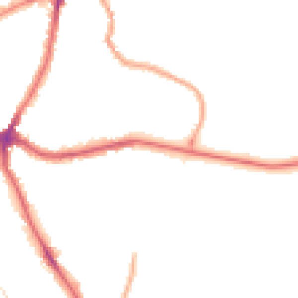 Night-time road noise heatmap for SE10 8AZ