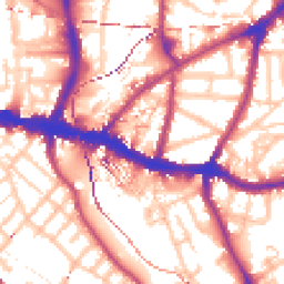 Daytime road noise heatmap for SE10 8BB