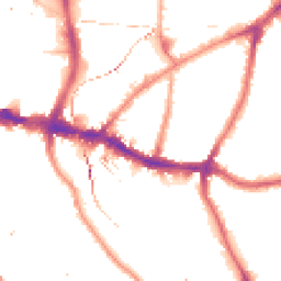 Night-time road noise heatmap for SE10 8BB