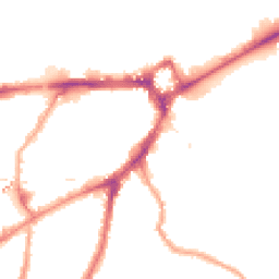 Night-time road noise heatmap for SE10 8BH