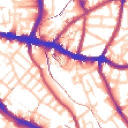 Daytime road noise heatmap for SE10 8DH