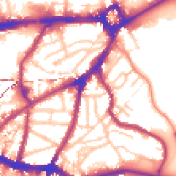 Daytime road noise heatmap for SE10 8EB