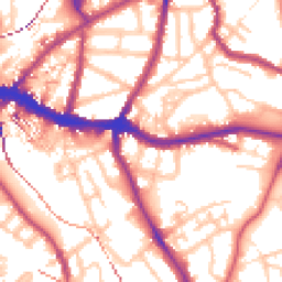 Daytime road noise heatmap for SE10 8EL