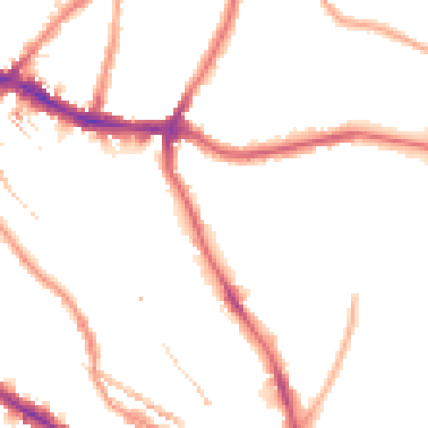 Night-time road noise heatmap for SE10 8FN