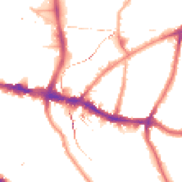 Night-time road noise heatmap for SE10 8FU