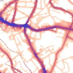 Daytime road noise heatmap for SE10 8GL